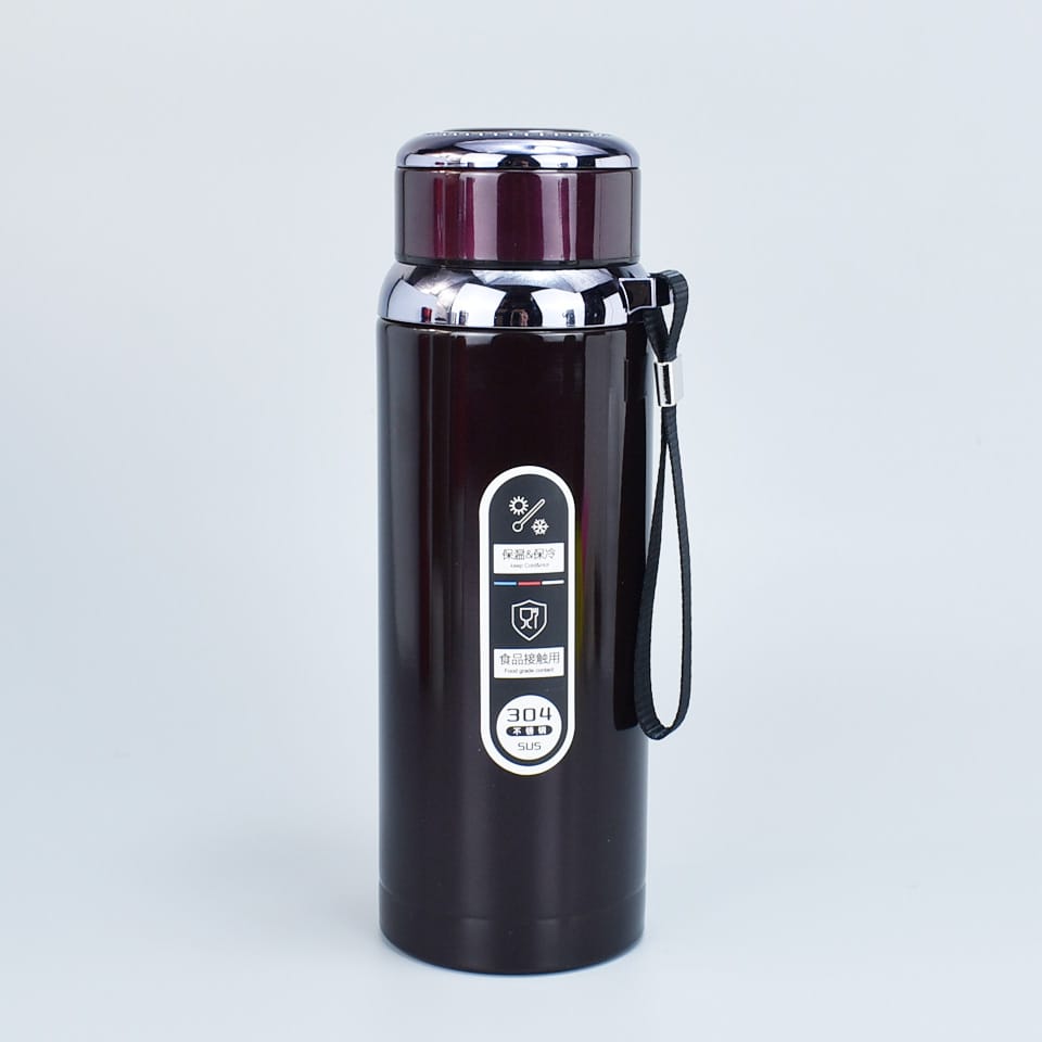 1000ml Stainless Steel Thermos Bottle Vacuum Insulated Leakproof Water Bottle for Travel Gym Office | Black